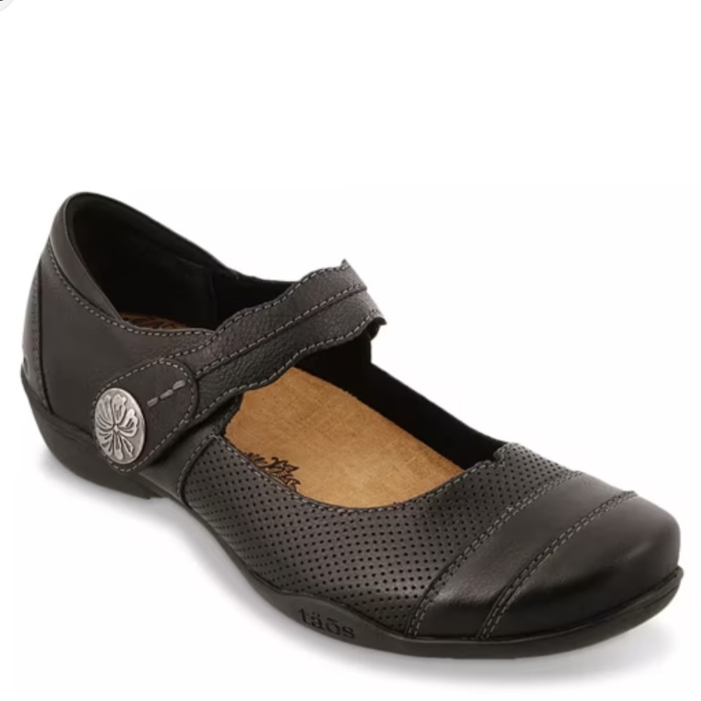 Taos Bravo Mary Jane Shoes Black Leather Sz 8 Professional Clog Office